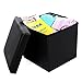 ShellKingdom Faux Leather Storage Ottoman Cube Foot Rest Portable 14 7/8