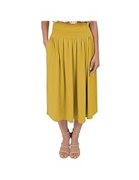 Falda de bolsillo para dama, talla grande
