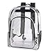 Heavy Duty Clear Backpack Transparent Bag With Reinforced Straps - Student Bookbag for School, Security, Sporting Events