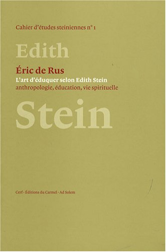 L' art d'éduquer selon Edith Stein