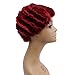 Burgundy Short Finger Wave Wig Pixie Cut Curly Wigs for Black Women Synthetic Hair for Women 1920s Cosplay Party Costume Natural Looking Vintage Wig for Halloween Party Daily
