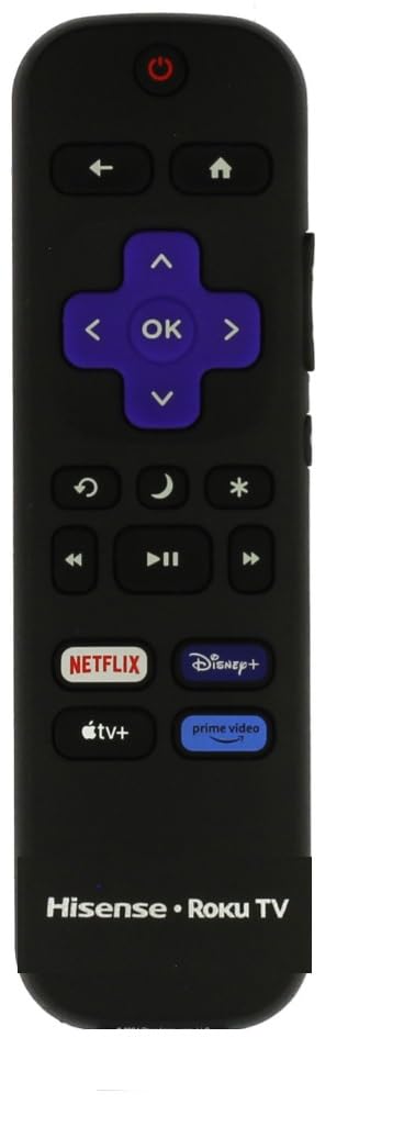Photo 1 of OEM Replacement Remote Control Compatible with Hisense Roku TV 4k Smart HDTV Hisense Roku 3026000172 with Netflix, Apple TV+, Primevideo, and Disney+, Shortcut Keys