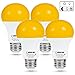 LOHAS LED Dusk to Dawn Sensor Light Bulb, 40W Equivalent A19 Yellow LED Bulbs 2000K, E26 Base, Auto on/off, 500 Lumens, Non-Dimmable(4 Pack)