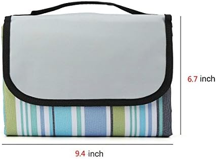 Zepthus Foldable Large Camping Picnic Blanket, Waterproof and Sandproof for Outdoor Beach Hiking Grass Traveling Picnic Outdoor Blanket Mat Blue