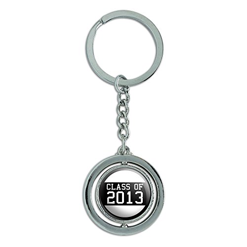 Class of 2013 Graduation Spinning Round Metal Key Chain Keychain Ring
