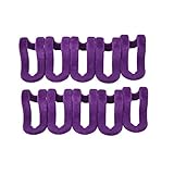 10PCS Clothes Hanger Link Mini Creative Flocking Hook Closet Organizer (purple)