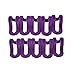 10PCS Clothes Hanger Link Mini Creative Flocking Hook Closet Organizer (purple)