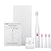 Sonic Electric Rechargeable Toothbrush with Induction Charging Base & 4 Replacement Heads, Deep Clean Electric Waterproof Toothbrush for Sensitive Gum Care