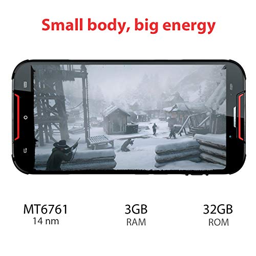 CUBOT-Quest-Lite-4G-IP68-Mvil-Todorerreno-para-Viajes-o-Deporte-Smartphone-Impermeable-Botn-Personaliado-3GB-RAM-50-Pulgadas-Android-Dual-SIM-Dual-Cmara-12Mp-3000mAh-Type-C-Negro-y-Rojo