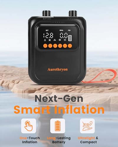 Electric Paddle Board Pump Portable Rechargeable -20PSI 13500mAh Battery (USB C) SUP Air Pump with Dual Stage Inflation & Deflation, Auto-Off for Stand up Paddle Board, Kayaks, Tents & Inflatables