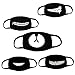 fomei 5 Pack Cool Luminous Unisex Cotton Blend Anti Dust Face Mouth Mask Black for Man Woman