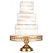 Amalfi Decor Cake Stand, Large Round Metal Pedestal Holder, Gold, 14 Inches