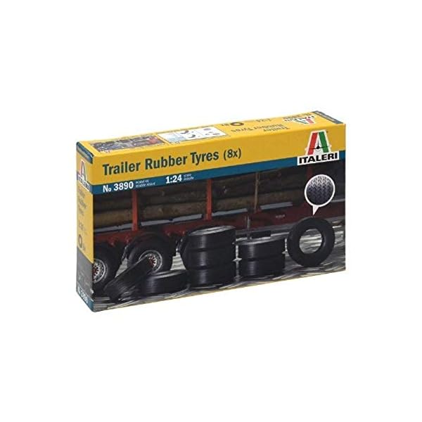 Italeri I3890 510003890 - Anhänger-Reifen, 8 Stück