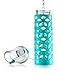 Contigo AUTOSPOUT Ashland Glass Water Bottle w/ Silicone Sleeve - Spout Shield Protects from Germs - BPA Free- Top Rack Dishwasher Safe -Great for Home and Travel - 20 Ounces, Berry (2 Pack)