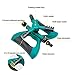 Vocti Garden Sprinkler,Lawn Sprinkler, Automatic 360°Three Arm Sprinkler Rotating with Speed & Range Control, Hose Sprinkler Head, Water Sprinklers Lawns Irrigation System, 3600 SQ FT Coverage