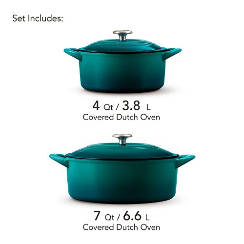 Click Here to See More Images Tramontina Enameled Cast Iron Qt Covered Round Dutch Oven (7 qt. and 4 qt.)