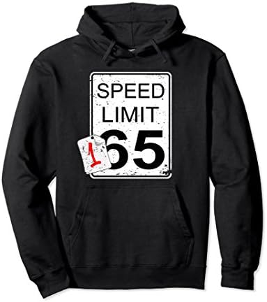 Unisex Funny Car Guy SPEED LIMIT SIGN Driving Fast Hoodie Large Black