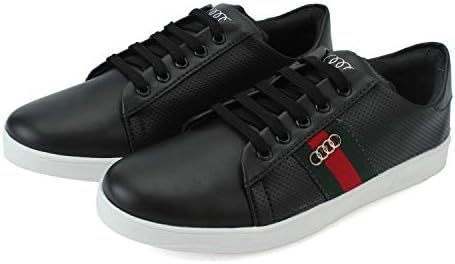 ABH World Men Black Lace Up Light Weight Long Lasting Knitted Sneaker Shoes