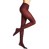 FALKE Women's Pure Matt 50 Denier Semi Opaque Tights, Red (Barolo 8596), L