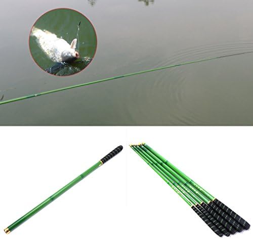 tiyee Fishing Rod 3.6-7.2m Pole High Carbon Fiber Ultra Light Telescopic Carp Current for Travel Surf Saltwater Freshwater Bass Boat Fishing