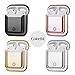 JuQBanke Compatible for AirPod Case,Airpod Skin,Airpod Accessories Shockproof Protective case Cover Silicone Skin for Apple AirPods Charging Case,Rose Gold