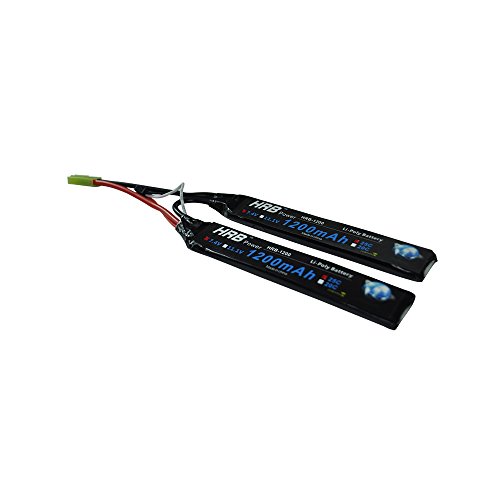 HRB 2S 7.4V 1200mah 25C-50C Lipo Battery Airsoft Tamiya for Gun Model AK Type
