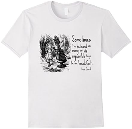 Mens Alice in Wonderland Shirt - Alice and the Red Queen Medium White
