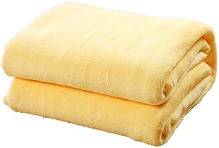 Coral Fleece Blankets Warmth Windshield Blanket Soft Sofa Blanket Air-conditioned Blanket 70 * 100cm,Yellow