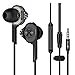 Wired Earphones with Mic In Ear buds with Volume Control BlitzWolf Noise Isolating Headphones Dual Dynamic Driver Bass 3.5mm Stereo Sound for phone - PC more (Black)