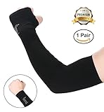 Shinymod Sports Cooling Arm Sleeves Unisex Sun Block UV Protection Cooler Protective Hands Arm Cover Long Sleeve Glove for Outdoor Activities Skin Protection 1 Pair/ 3 Pairs/ 5 Pairs