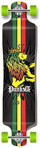 Yocaher Graphic Series Complete Lowrider Skateboards Longboard w/Black Widow Premium 80A Grip Tape Aluminum Truck ABEC7 Bearing 70mm Skateboard Wheels