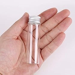 MaxMau Pack of 100, 20ml Small Glass Bottles with