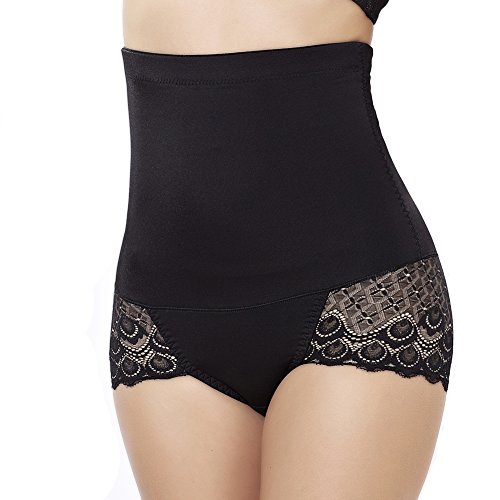 TINGLU High Waist Butt Lifter with Steel Bone Breathable Body Shaper Panty for Women(L,Black)
