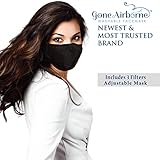 Gone Airborne Anti-Pollution Air Filter Face Mouth Cotton Dustproof N99 Anti-Bacterial Washable Reusable Safety Mask Dust Mask (Black)