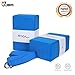 JBM Yoga Block Plus Strap with Metal D-Ring Yoga Brick Cork Yoga Block 6 Colors - High Density EVA Foam Yoga Block to Support and Deepen Poses, Lightweight, Odor-Resistant