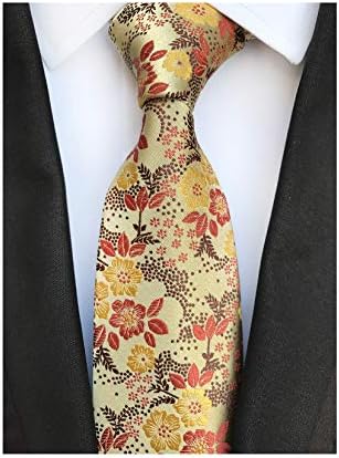 Men's Floral Pattern Ties Cravat Jacquard Luxury Wedding Neckties for Groomsmen