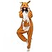 Itopfox Adult Animal Pajamas - Kangaroo One Piece Plush Cosplay Onsies Sleepwear(Plush Toy Included)
