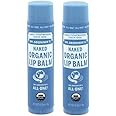Dr. Bronners Organic Moisture Lip Balm & Magic Massage Balm (Unscented Lip Balm, 2 Pack)