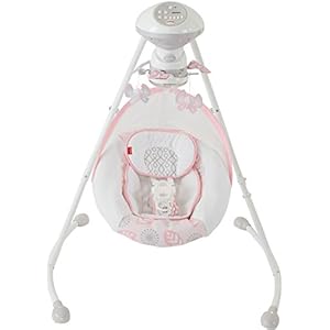 Fisher-Price Surreal Serenity Swing, pink dual motion baby swing with music, sounds and overhead mobile [Amazon…