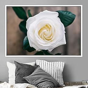 signwin Framed Canvas Wall Art Rose Bohemian Dark...