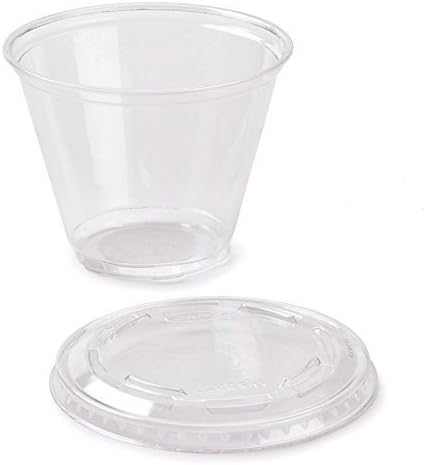 Jenpak 9oz Recyclable Cupcake/Dessert Pots & lids Packed