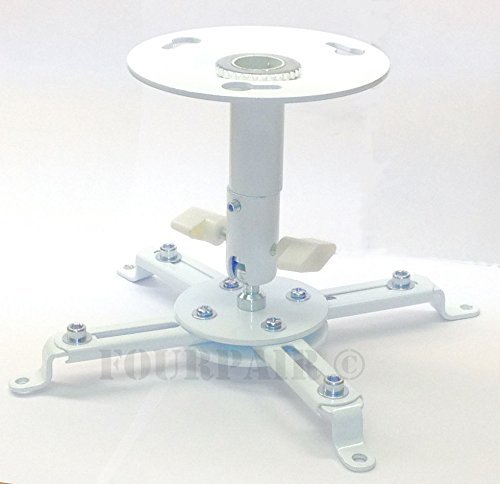 Projector Mount - Universal Ceiling Bracket LCD DLP Tilt 360Â° Swivel 22lbs White