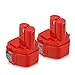 Enegitech 2Pack 12V 3.0Ah Ni-MH Battery for 192598-2 1200 1220 1201 1222 1233 1234 1235 192681-5 Cordless Power Tools