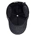 King Star Mens Winter Wool Woolen Tweed Peaked Earflap Baseball Cap Black