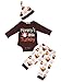 3Pcs/Outfit Set Baby Boy Girl Mommys Little Turkey Thanksgiving Rompers Clothes Set