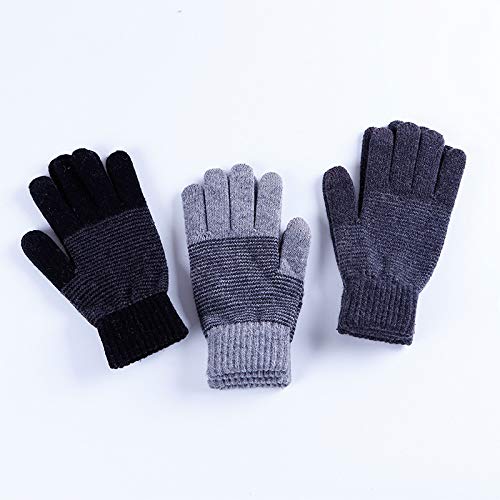 Winter Outdoor Riding Cycling Gloves Thicken Soft Knitted Gloves Touch Screen Texting Gloves for Smartphones PC Laptop Tablet Smart Touch-nology in Fingertips Gloves from WaitingU (d Deep Grey)