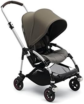 Bugaboo Bee5 Complete Stroller with Aluminum Frame with Grey Melange Seat and Olive Green Sun Canopy