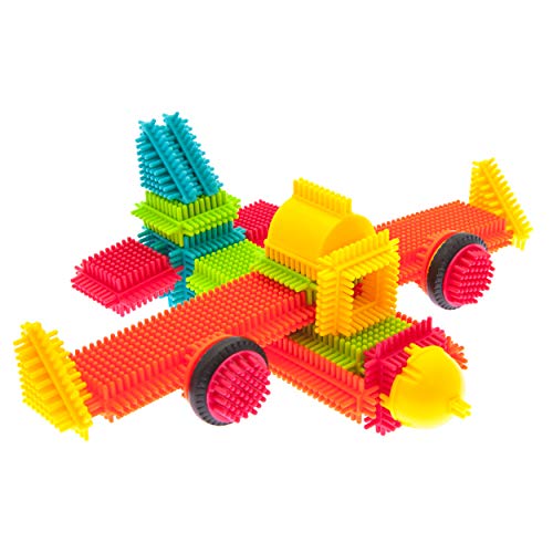 Picasso Toys PTB120 120pc Bristle Lock Tiles Toy Construction Building Blocks STEM Learning 