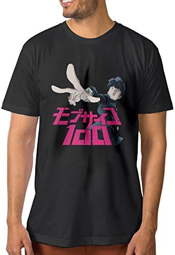 Men Anime Mob Psycho 100 Round Neck T Shirts