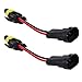 PartsSquare 2pcs H11 Male to 9006 9005 female Convert Pigtail Wire Harness Socket plug N play